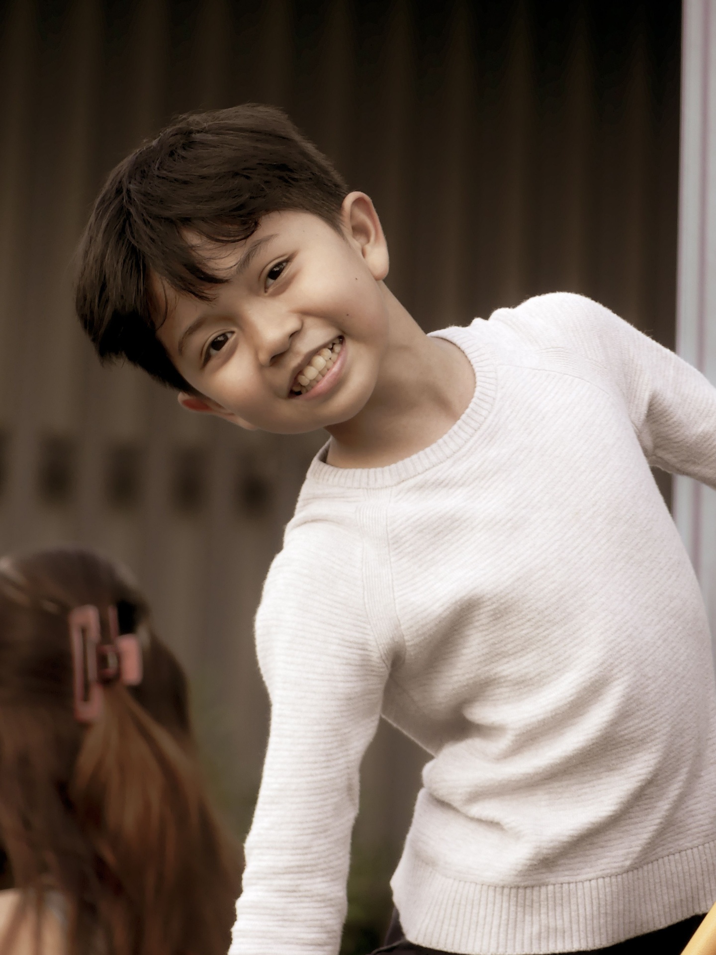 Smiling child with a bright, healthy smile